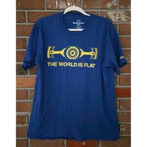 The World is Flat Boxer Engine Car Enthusiast Geek Short-Sleeve Unisex L T-Shirt